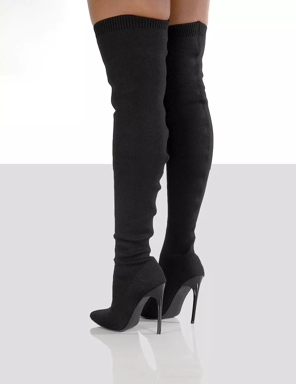 Socks Over The Knee Boots Stretch Fabric