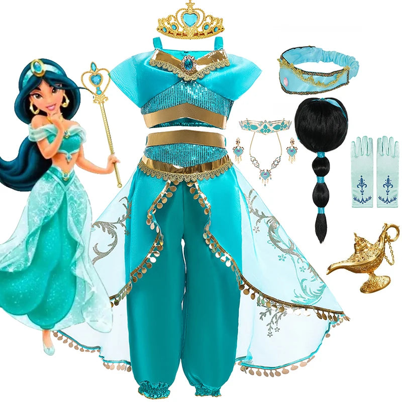 Jasmine Costume Aladdin Princess Dress