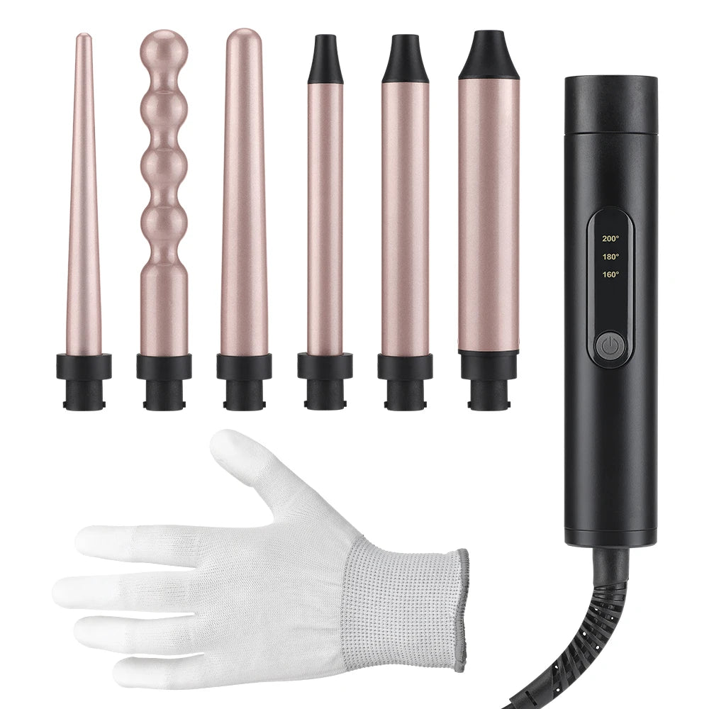 5 In 1 Hair Curlers Care Styling Curling Wand Hair Iron Curler Set Curler Hair Styles Tool Multifunctional barrel Rotating