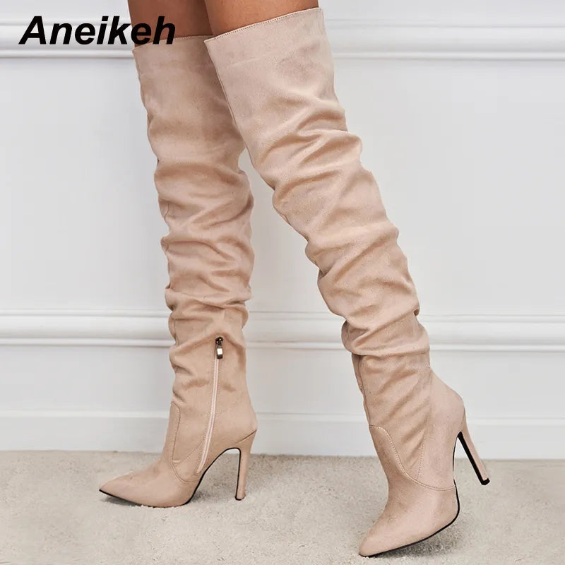 Aneikeh Thin Heel Over Knee Boots