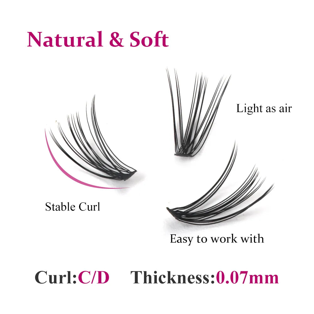 Cluster Eyelashes Individual 10D/20D/30D/40D Premade Volume Fan Lash Extension