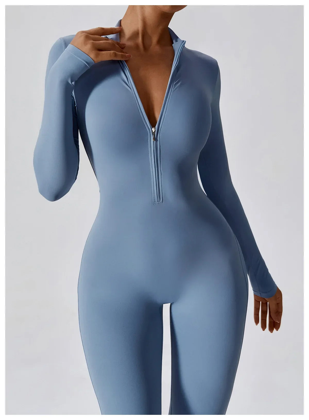 Yoga Jumpsuit Women Seamless Sports Zipper