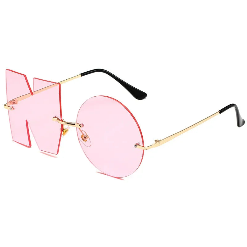 Pink coloured sunglasses