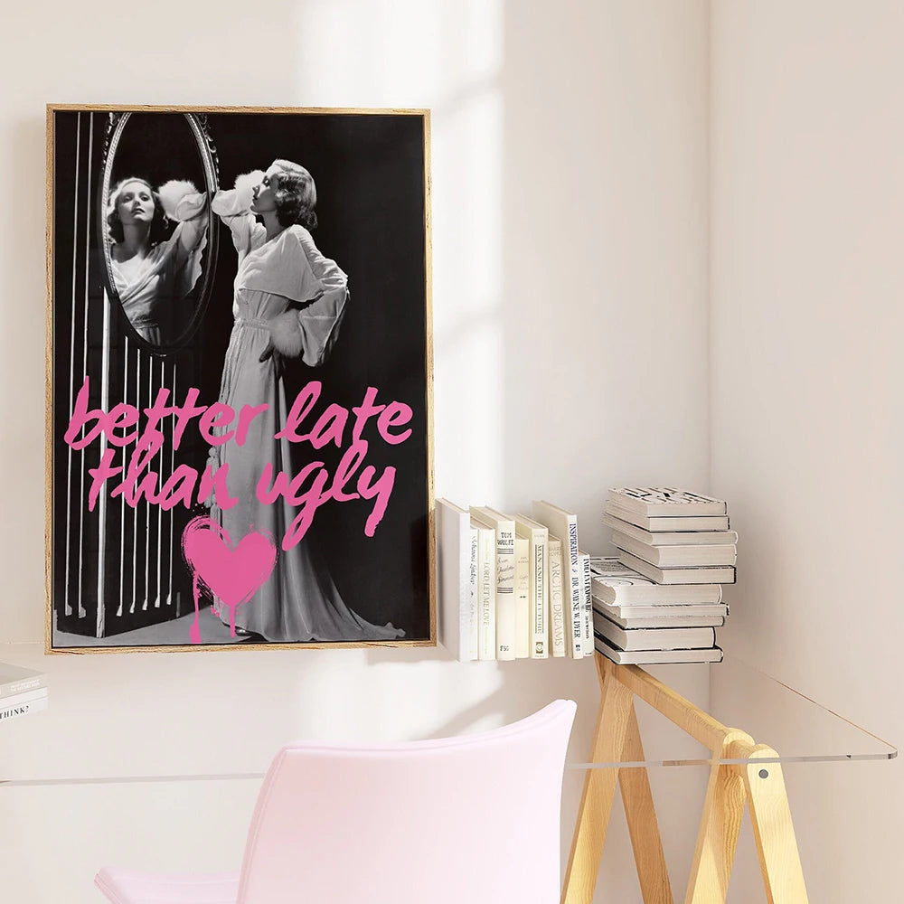 Trendy Aesthetic Pink Graffiti Retro Poster