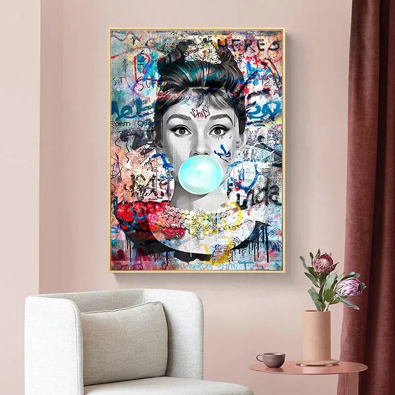 Modern Abstract Aesthetic Wall Art Hepburn Marilyn Monroe