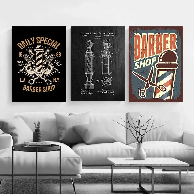 Hair Salon Tools Hairdresser Cosmetology Wall Art