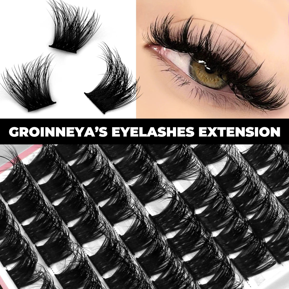 Cluster Lashes Mixed Tray Faux Mink Lash Individual Eyelash Extension