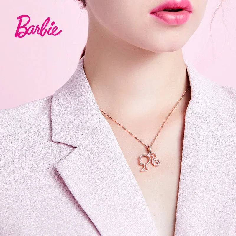 Classic Barbie Head Pattern Hollow Necklace