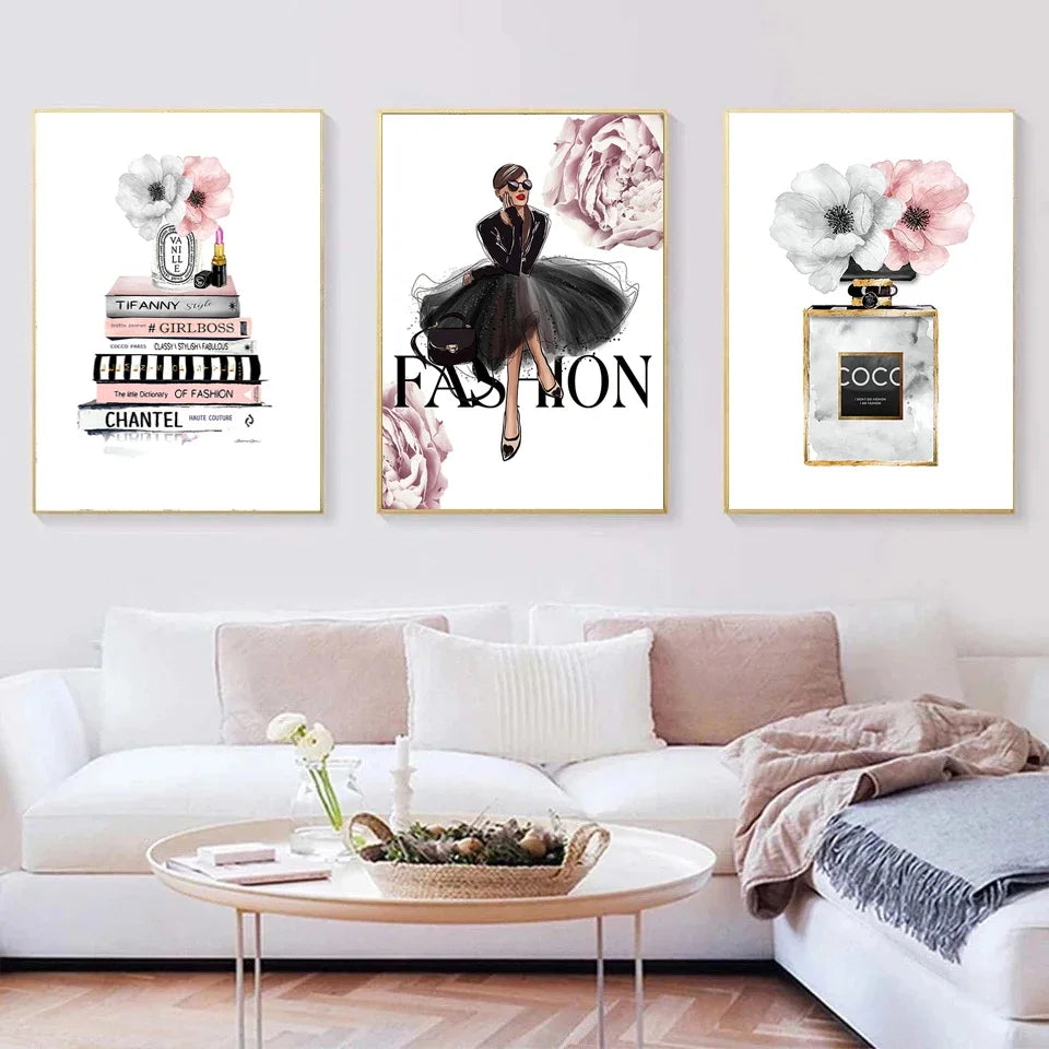 Fashion Woman Perfume Poster Prints