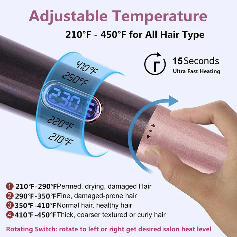 Hair Curler & Straightener 2 in 1,  Spiral Wave Curling Iron, Professional Hair Straighteners, Fashion Styling Tools