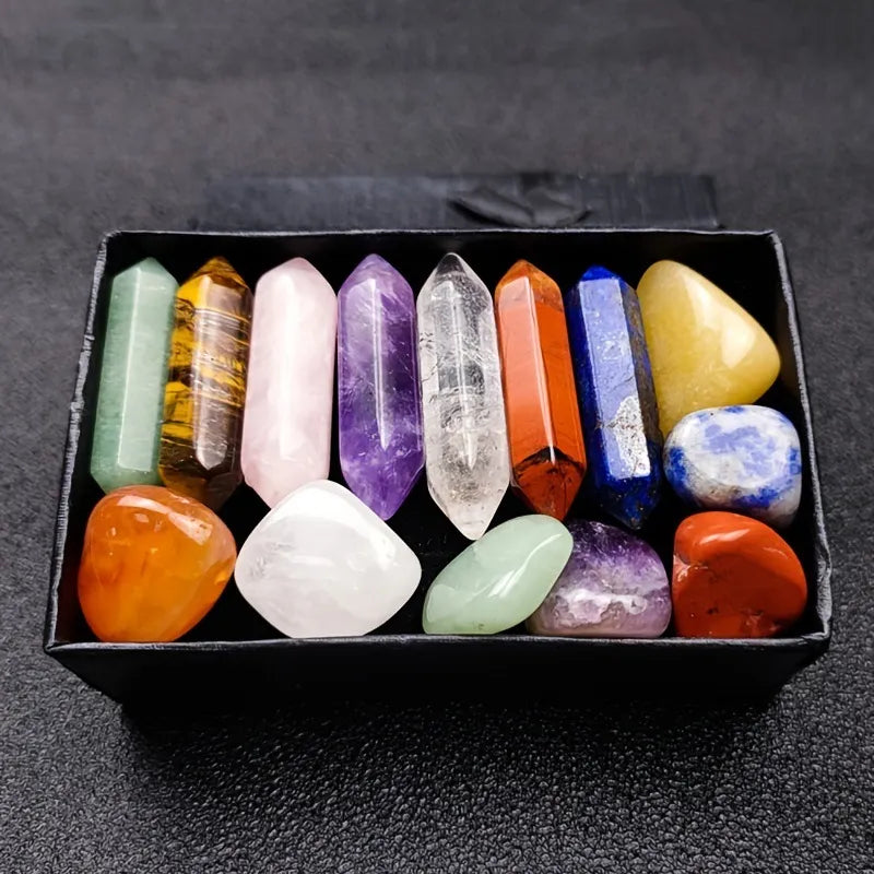 14pcs Pointed Quartz Crystal For Meditation