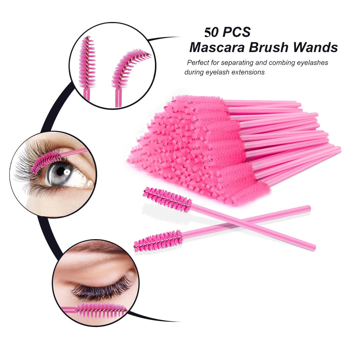 200pcs Disposable eyelash wands