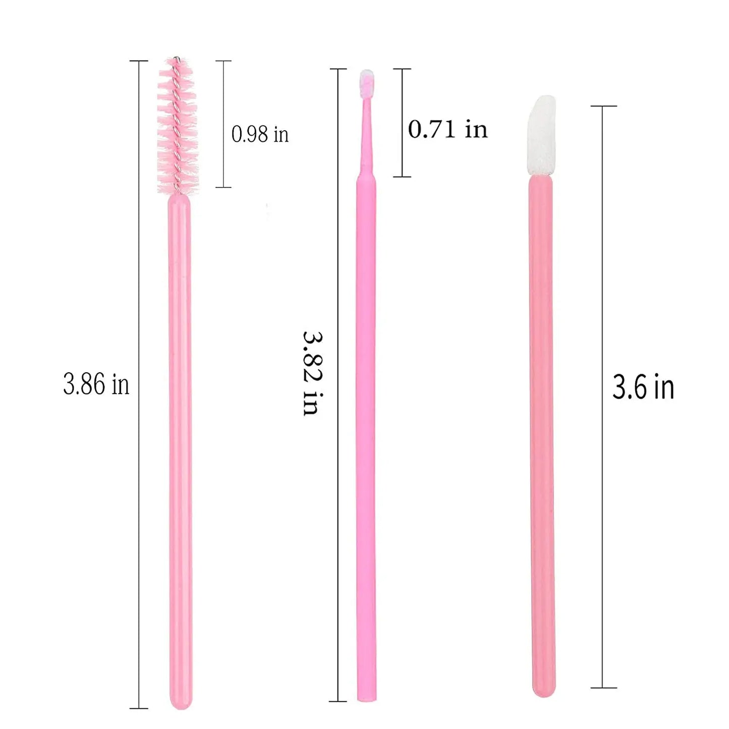 200pcs Disposable eyelash wands