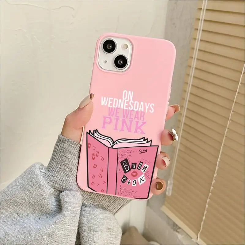 Burn Book Mean Girls Phone Case For Iphone 7 8 Plus X Xr Xs 11 12 13 Se2020 Mini Mobile Iphones 14 Pro Max Case