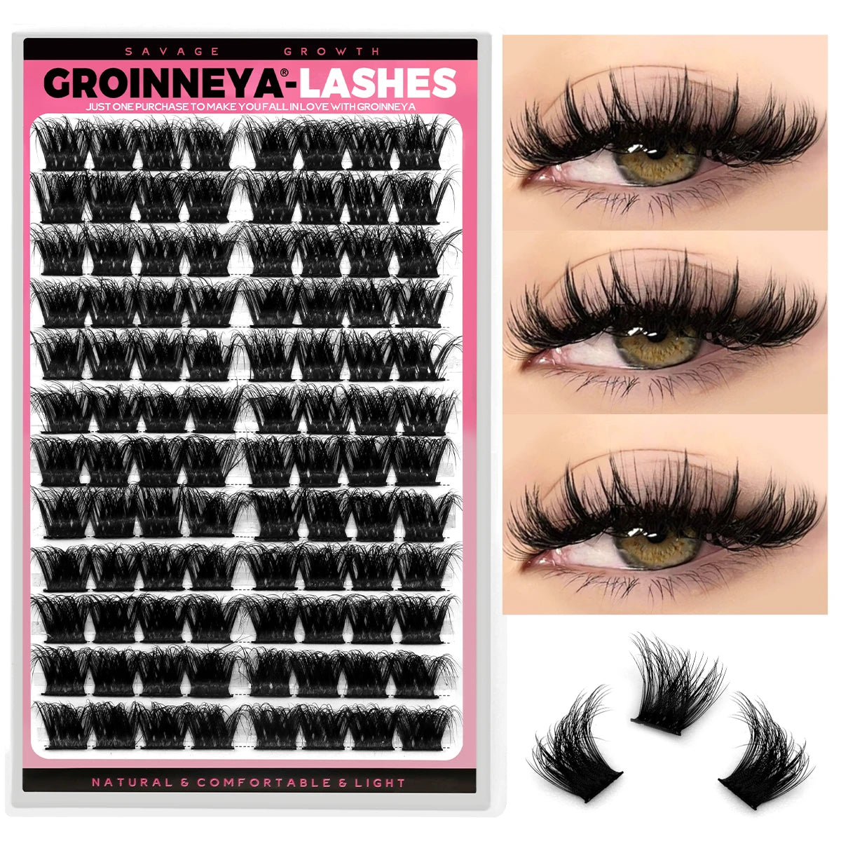 Cluster Lashes Mixed Tray Faux Mink Lash Individual Eyelash Extension