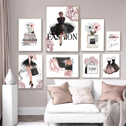 Fashion Woman Perfume Poster Prints