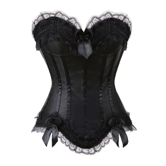 Women Gothic Satin Body Shaper Bridal Corset