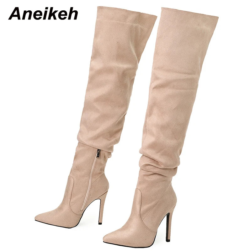 Aneikeh Thin Heel Over Knee Boots