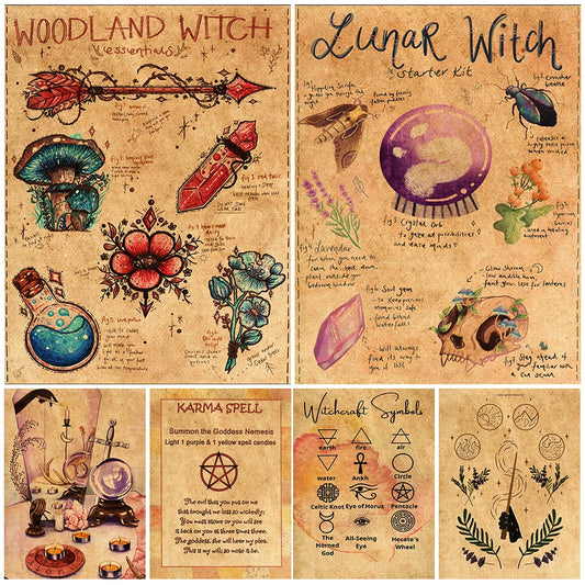 Witch Guide Vintage Wall Art Canvas unframed