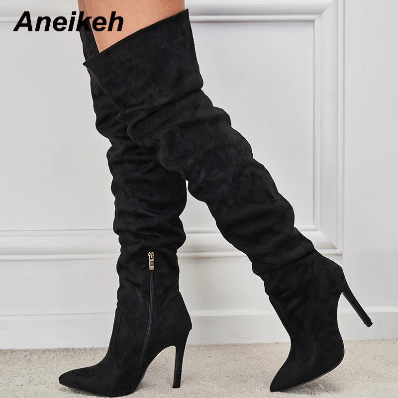 Aneikeh Thin Heel Over Knee Boots