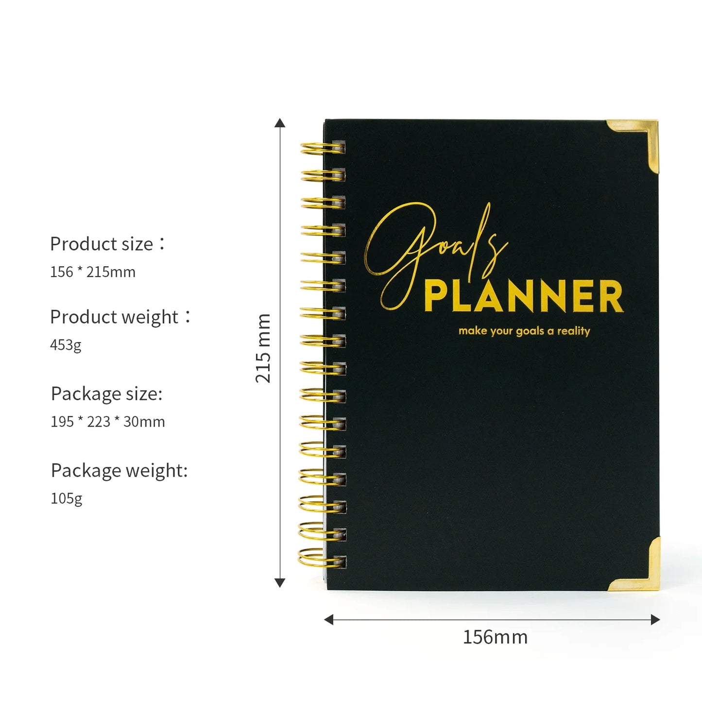 A5 Weekly Monthly Goal Track Planner