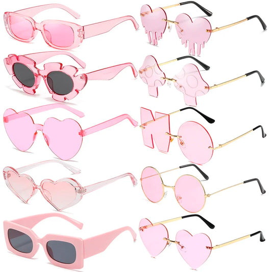 Pink coloured sunglasses