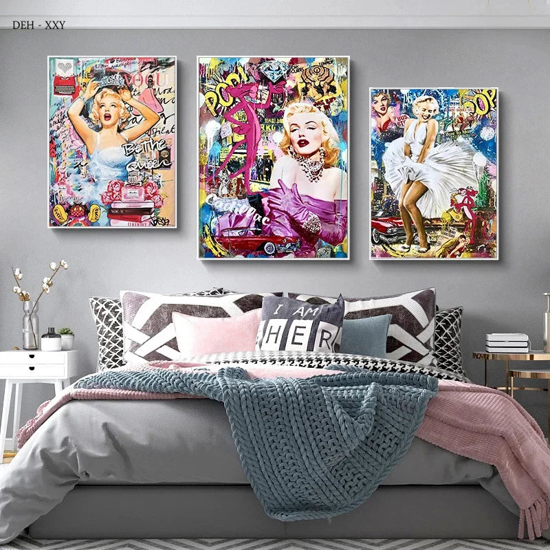 Marilyn Monroe Canvas Paintings graffiti