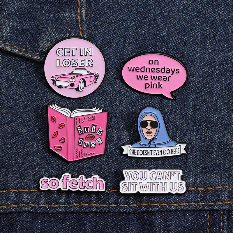 Mean Girls Cartoon Enamel Pins