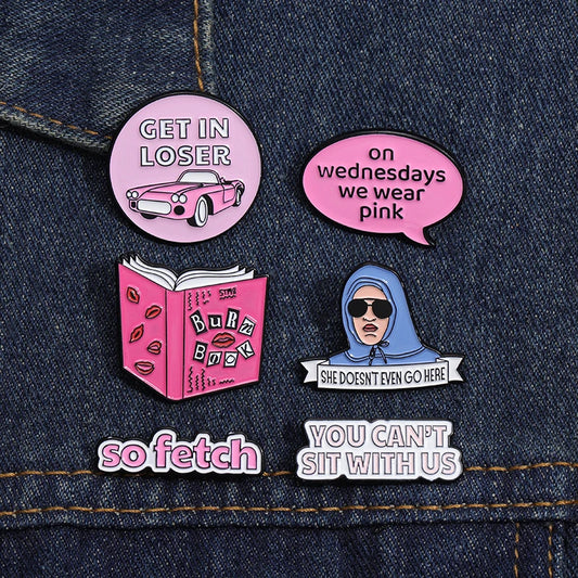 Mean Girls Cartoon Enamel Pins