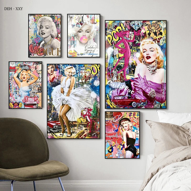 Marilyn Monroe Canvas Paintings graffiti