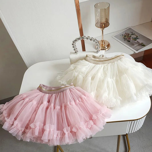 Baby Girls Chiffon Fluffy Pettiskirt Tutu Princess Party Skirts Ballet Dance