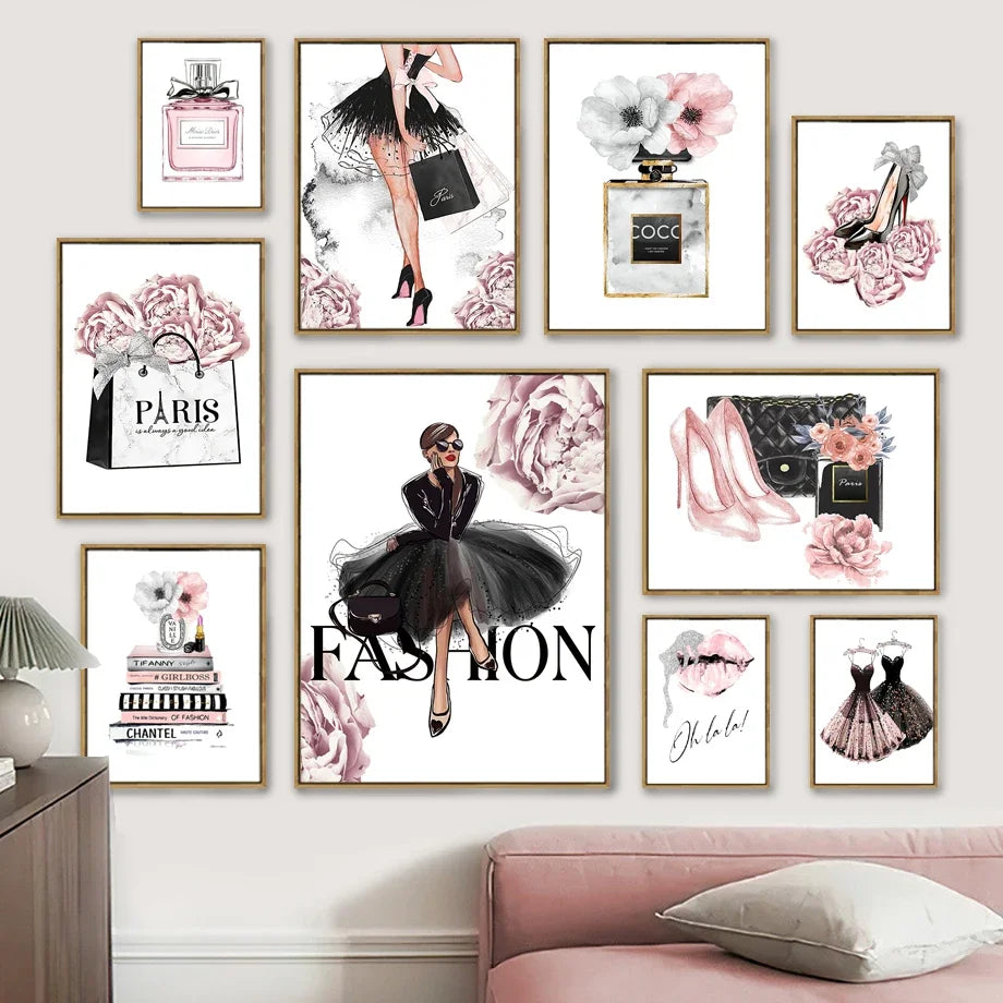 Fashion Woman Perfume Poster Prints