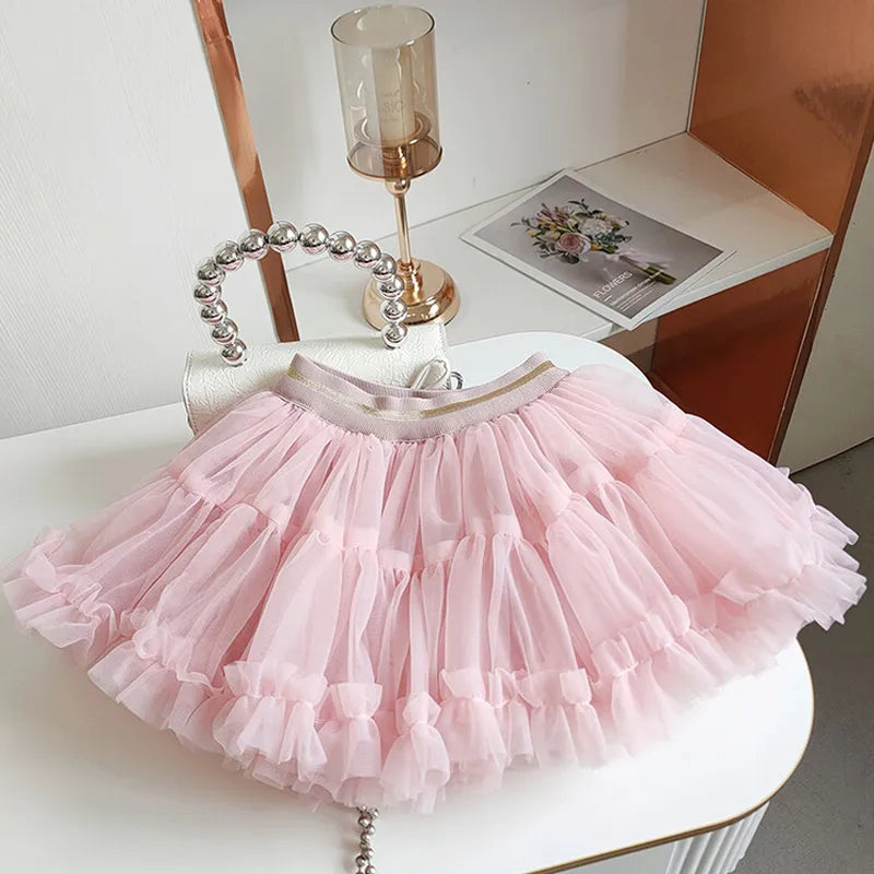 Baby Girls Chiffon Fluffy Pettiskirt Tutu Princess Party Skirts Ballet Dance