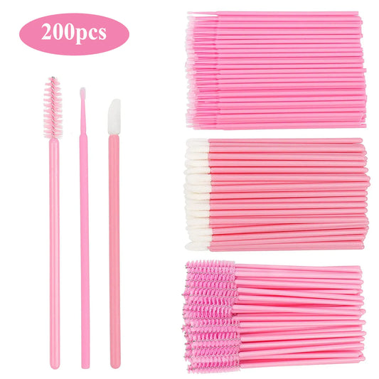 200pcs Disposable eyelash wands