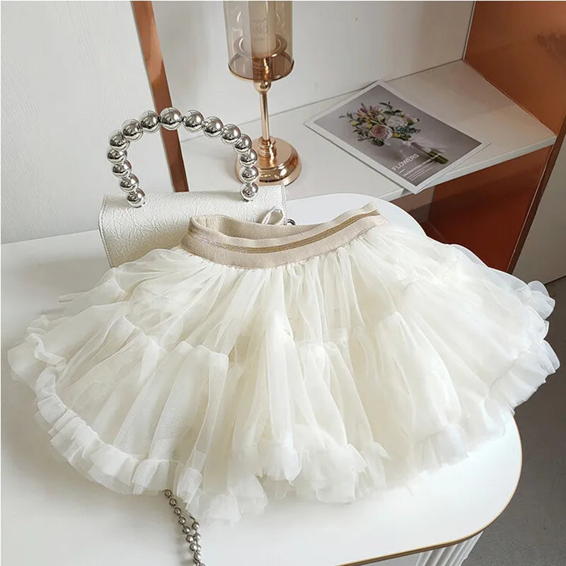 Baby Girls Chiffon Fluffy Pettiskirt Tutu Princess Party Skirts Ballet Dance